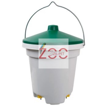 Etetővödör függőleges itatóbimbókkal, 12 liter