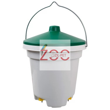 Etetővödör függőleges itatóbimbókkal, 12 liter