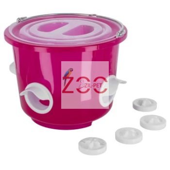   Kerbl baromfi etetővödör, 12 l, 4 etetőnyílás fedéllel