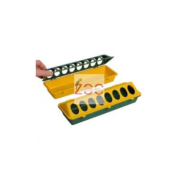 Csibeetető 30 cm, műanyag, zöld/sárga