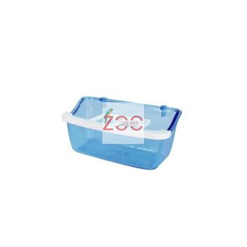 Kanári - papagáj etető akasztható 10 cm (kék)