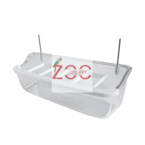 Madáretető fém rögzítővel 15 cm, átlátszó