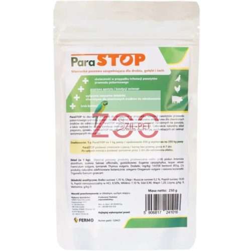 ParaSTOP kiegészítő takarmány belső paraziták ellen 250 g
