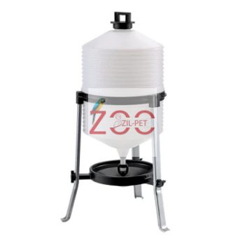   Műanyag tartályos önitató, 30 literes, fém horganyzott lábakkal